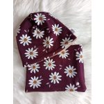 Virágos téli sapka, sál szett