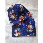 Kék Gabis átmeneti sapka, sál szett