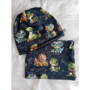 Dínós téli sapka, sál szett