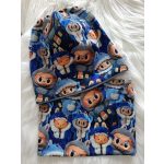 Kék szörny átmeneti sapka, sál szett 